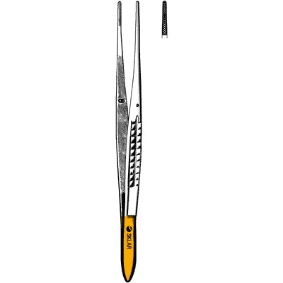 Sklar TC Potts-Smith Dressing Forceps - 7", Straight, Serrated - 93-1640