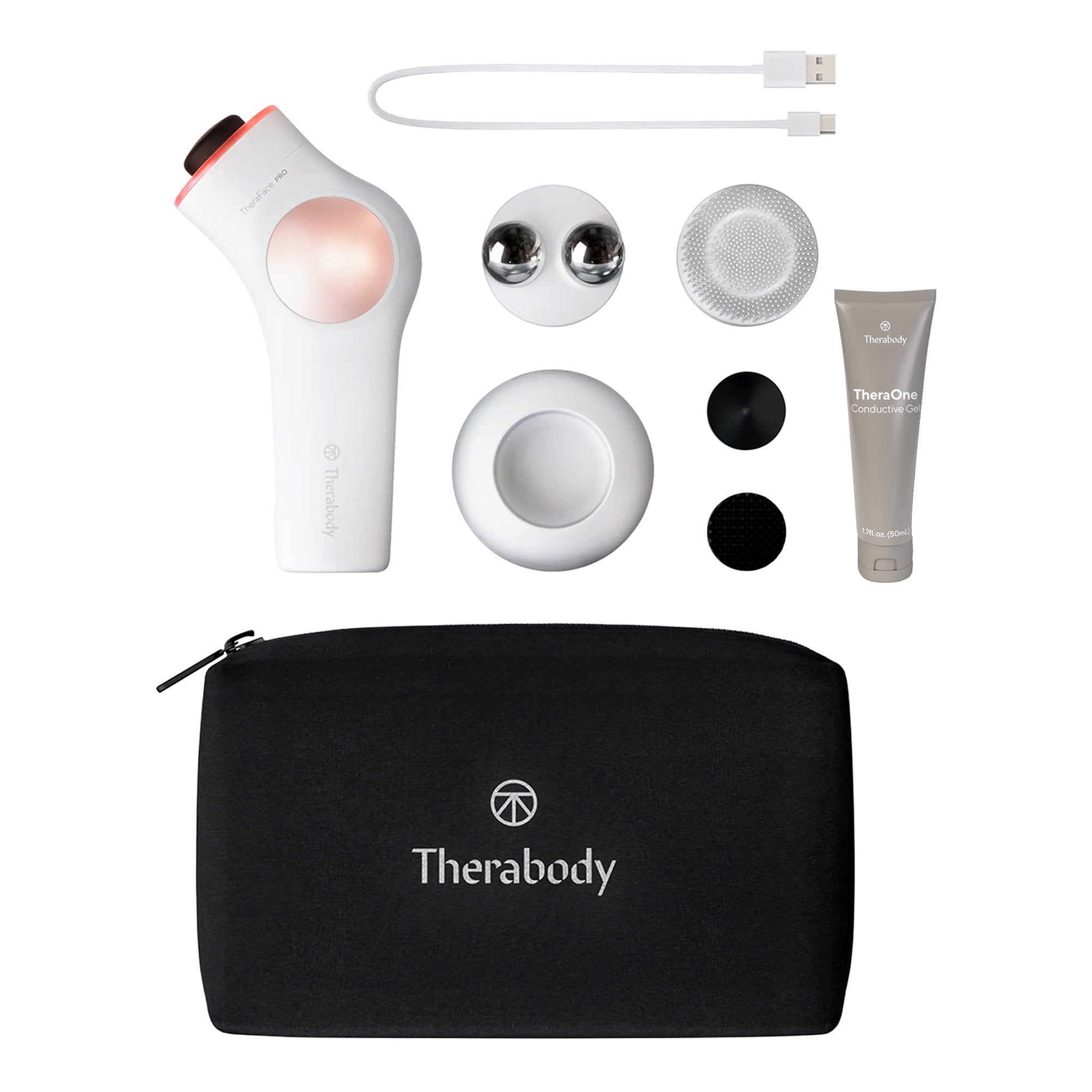 Therabody Inc TheraFace Pro Hand-Held Face Massager & Cleanser, White 