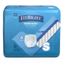 Absorbent Underwear FitRight Classic Pull On with Tear Away Seams Small Unisex Disposable Moderate Absorbency (Case of 4)