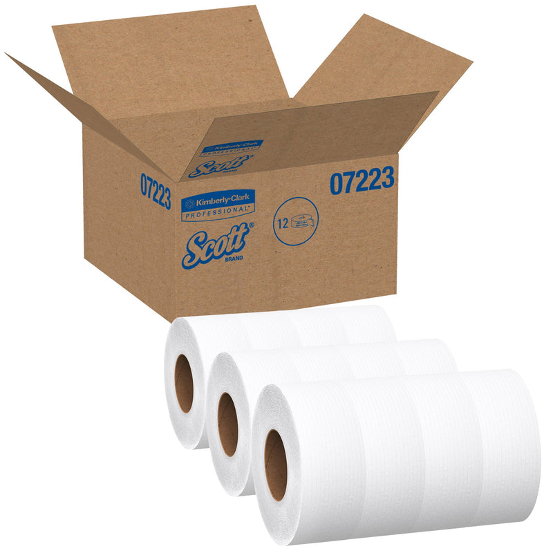 Toilet Tissue Scott Essential JRT White 1-Ply Jumbo Size Cored Roll Continuous Sheet 3-11/20 Inch X 2000 Foot (Case of 12 Rolls)