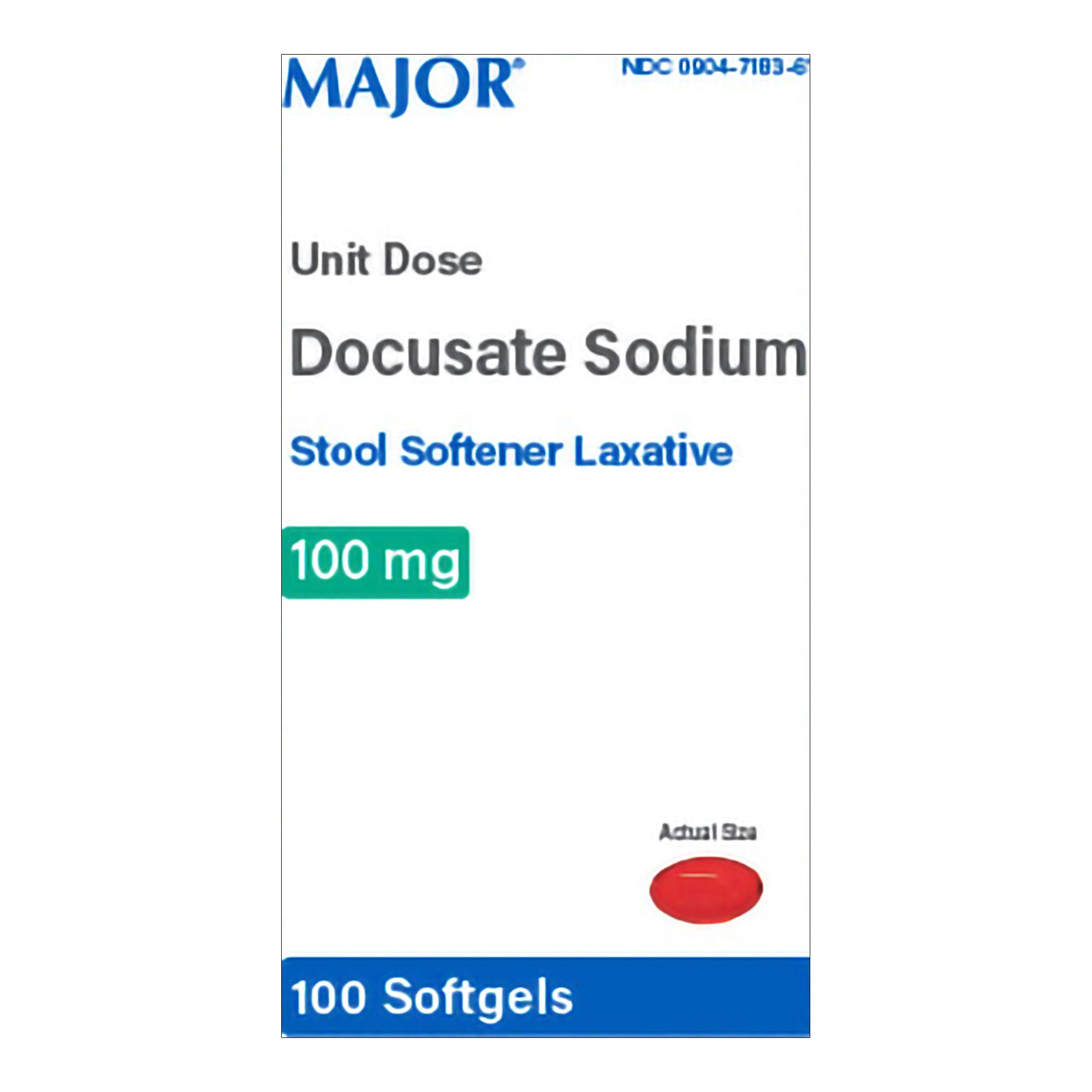 Stool Softener Capsule 100 per Box 100 mg Strength Docusate Sodium 