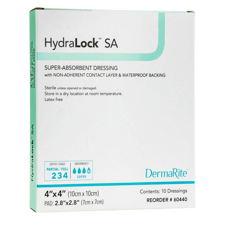Sion Brands LLC HydraLock Super Absorbent Dressing, 4 x 4 Inch (10/BX) 