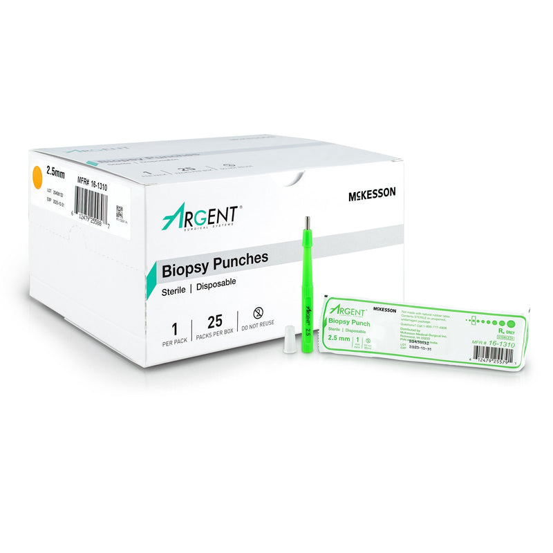 McKesson Brand Biopsy Punch McKesson Argent Dermal 2.5 mm (100/CS) 