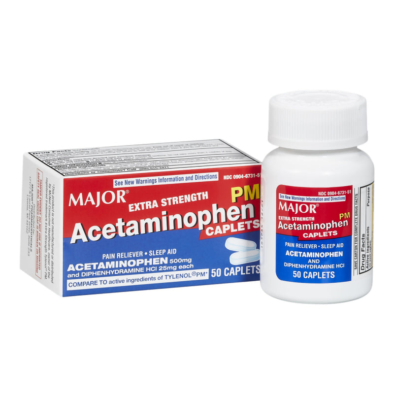 Allergy Relief Major 500 mg - 25 mg Strength Caplet 50 per Bottle