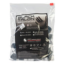 North American Rescue Black Talon Nitrile Extended Cuff Length Exam Glove, Medium, Black (25/PK) 