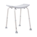 McKesson Aluminum Bath Bench Without Backrest, 15.5 – 19.5 Inch, Gray (Each)