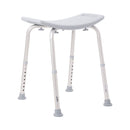 McKesson Aluminum Bath Bench Without Backrest, 15.5 – 19.5 Inch, Gray