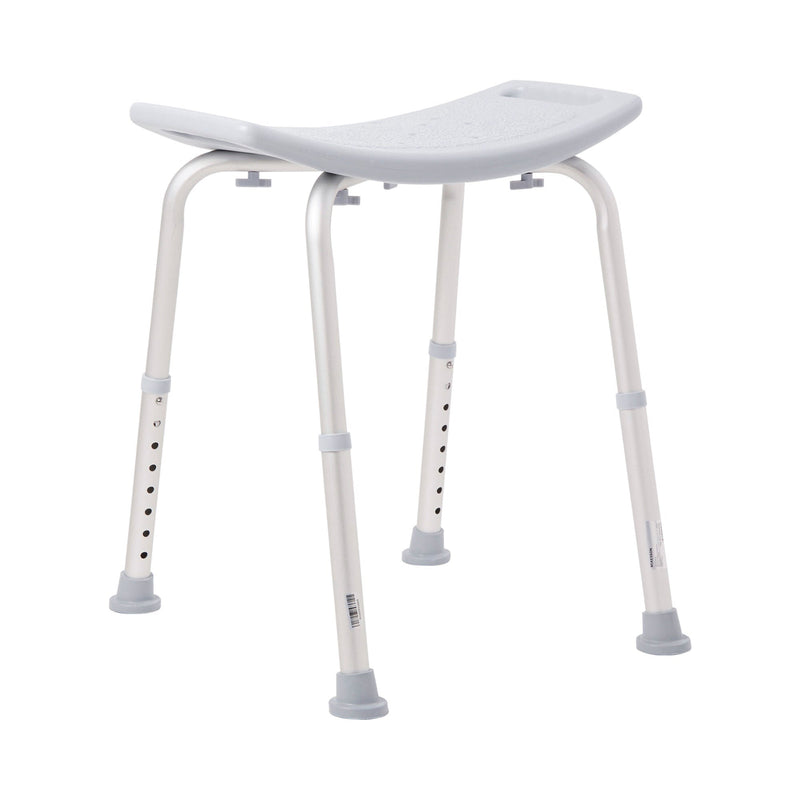 McKesson Aluminum Bath Bench Without Backrest, 15.5 – 19.5 Inch, Gray