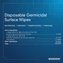 McKesson Premoistened Germicidal Wipe Surface Disinfectant Cleaner, 7 x 9 Inch (Case of 960) 