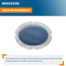 Super Absorbent Charcoal Dressing McKesson Oval 6-5/8 X 8-3/16 Inch With Border Sterile (Case of 80)