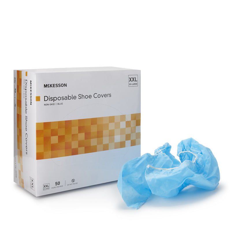 McKesson Shoe Covers, 2X-Large, Nonskid Sole, Blue (Case of 2 Boxes)