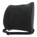CUSHION BACK LUMBAR DELUXESITBACK W/STRAP 13X14 BLK