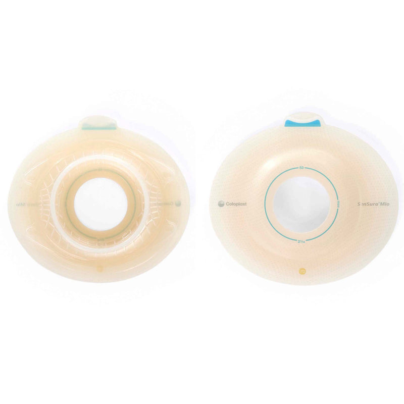 Ostomy Barrier SenSura Mio Click Precut, Extended Wear Elastic Adhesive 70 mm Flange Yellow Code System 1-1/2 Inch Opening (Box of 5)
