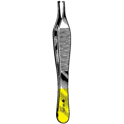 Sklar TC Adson Tissue Forceps - 4-3/4", Straight, 1x2 Teeth - 93-1116 