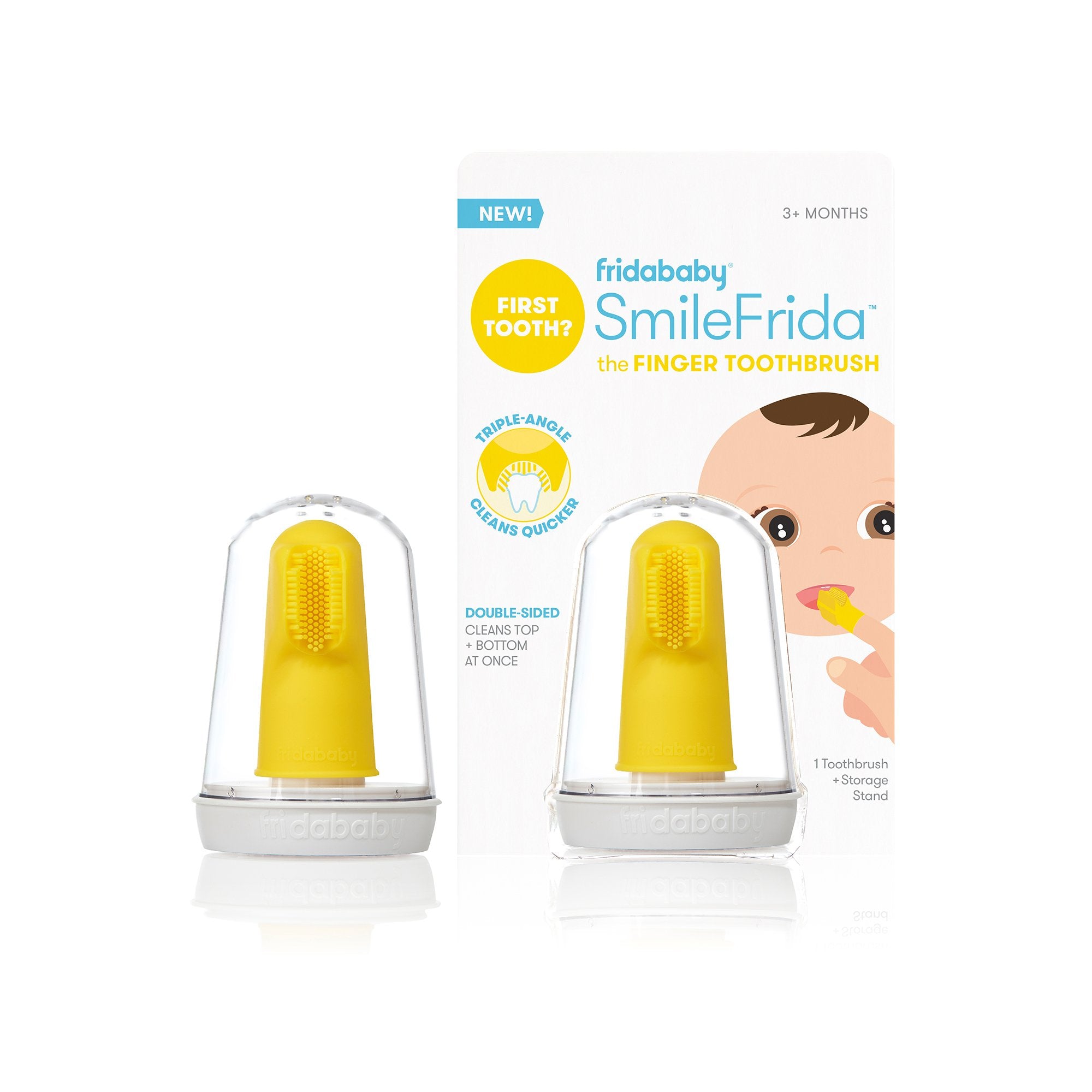 Fridababy LLC Finger Toothbrush frida baby SmileFrida Yellow Ages 3 Months and Up (24/CS)