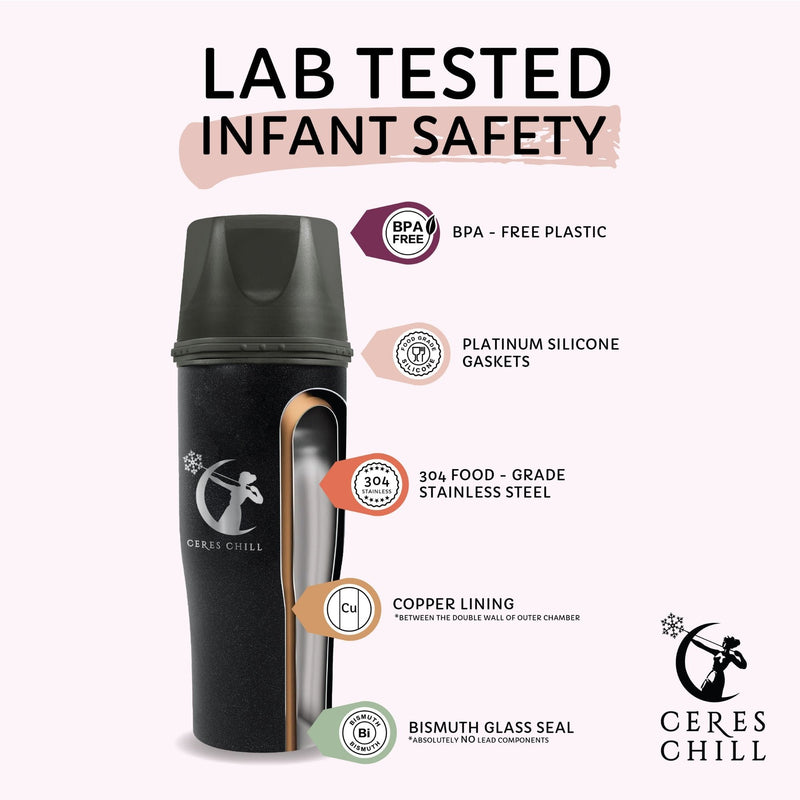 Ceres Chill OG Stainless Steel Breast Milk Chiller Container, Rose Gold 
