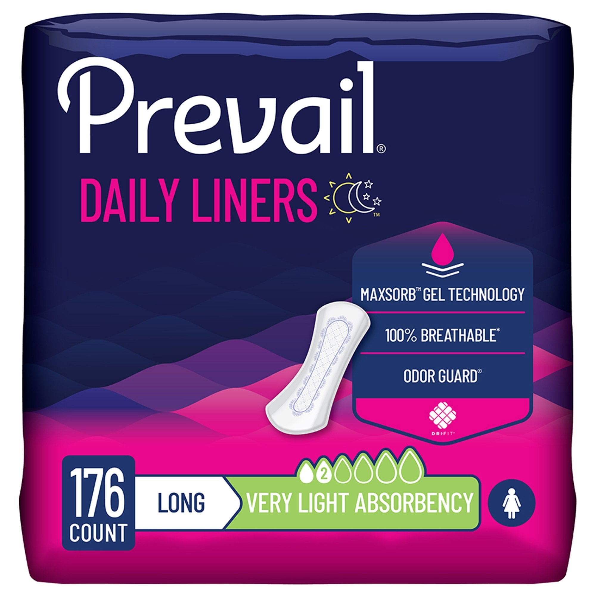 First Quality Products LLC Prevail Daily Bladder Control Pad, Very Light, Long Length (176/CS) 