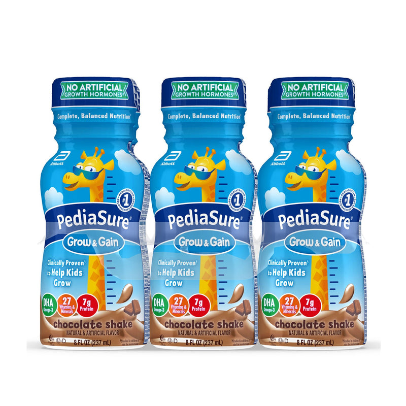 PediaSure Grow & Gain Chocolate Shake, 8-ounce bottle (6/PK)