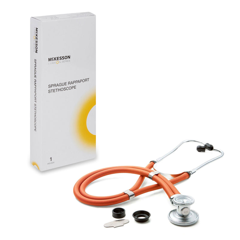 McKesson Sprague-Rappaport Stethoscope, 22 Inch, Orange (Case of 20)