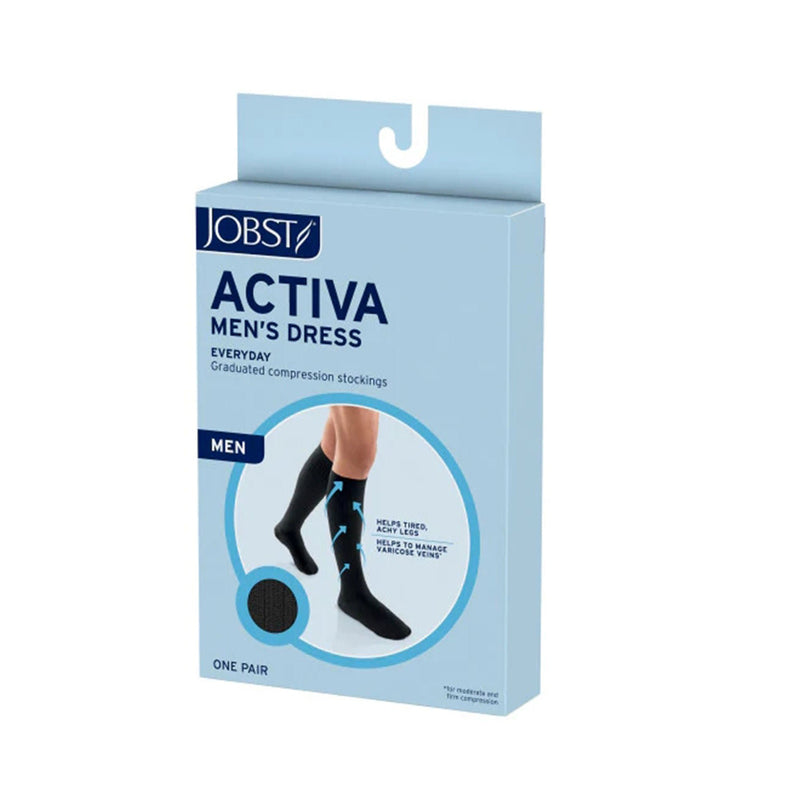 Compression Socks Jobst Activa Knee High Large Black Closed Toe (Pair)
