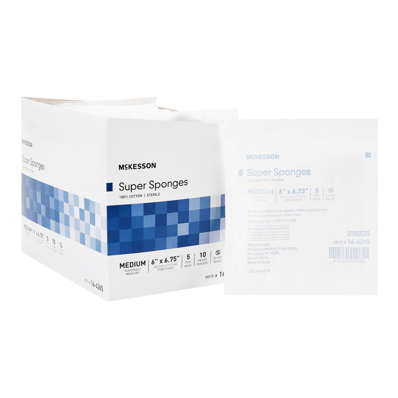 McKesson Sterile Fluff Dressing, 6 x 6-3/4 Inch (Case of 90)