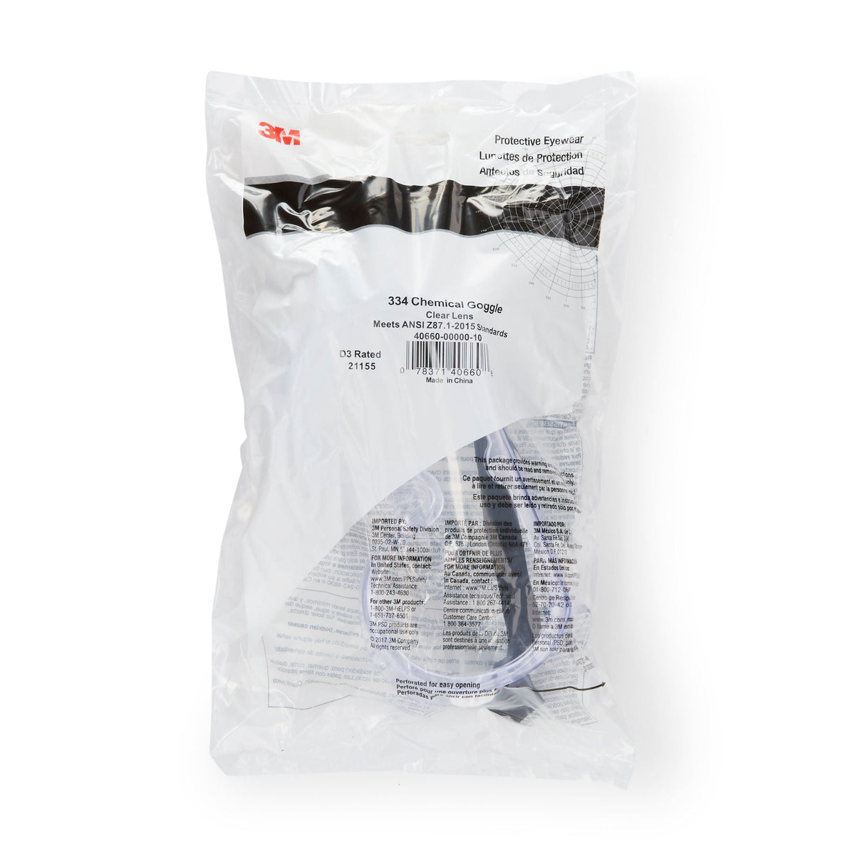 3M Chemical Splash Goggles (Box of 10)