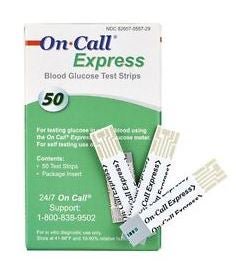On Call Express Blood Glucose Test Strips (Case of 7200)