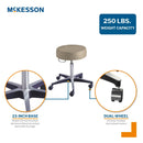 McKesson Brand McKesson Round Pneumatic Exam Stool, Beige, without Backrest 