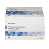 McKesson Twin-Blade Disposable Razor, Blue (Case of 100)