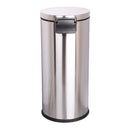 McKesson Trash Can, Stainless Steel, Round, 8 Gallons, 12 x 26.77 Inch (Case)