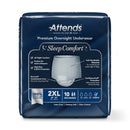 Attends Sleep Comfort Premium Overnight Underwear, 2X-Large, 68 – 80 Inches (Case of 40)