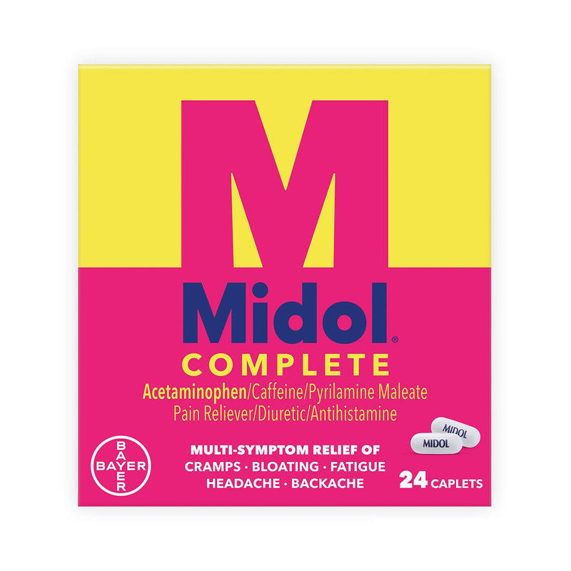 Midol Complete Acetaminophen / Caffeine / Pyrilamine Maleate Cramp Relief (Box of 24)
