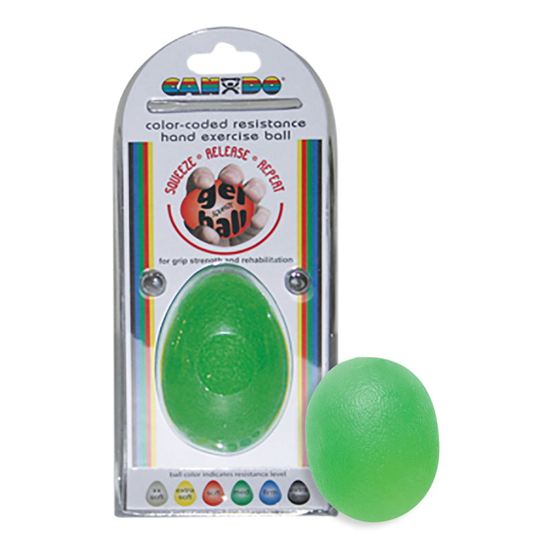 Fabrication Enterprises CanDo Cylindrical Squeeze Ball, Green, Medium Resistance 