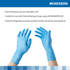 McKesson Confiderm 6.5CX Nitrile Extended Cuff Length Exam Glove, Large, Blue (Case of 1000)