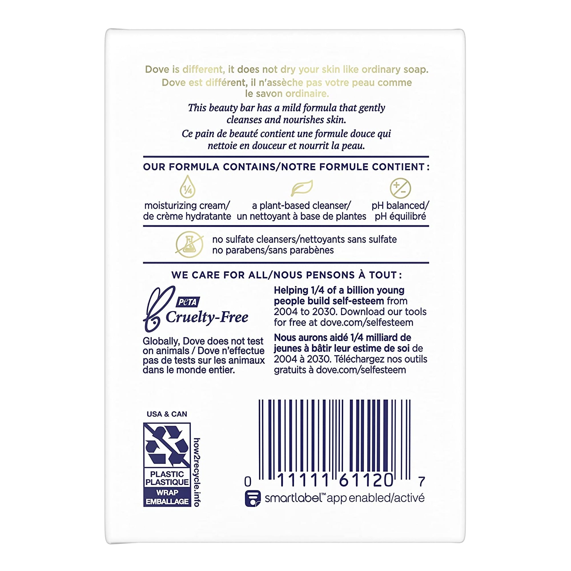 Unilever Soap Dove Sensitive Skin Bar 4.25 oz. Individually Wrapped Unscented (2/PK) 
