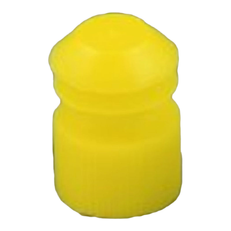 McKesson Flanged Plug Cap, Yellow. Polyethylene, for Use with 13 mm Tubes (Case of 20000)