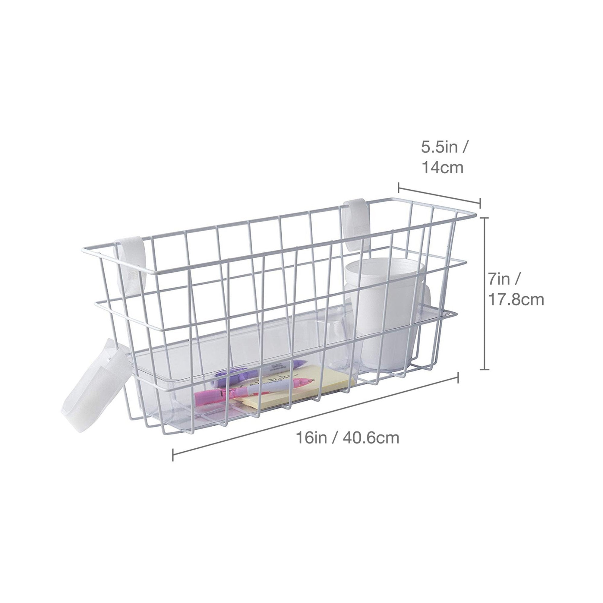 Mabis Healthcare Mabis Basket for use with Walkers, 16 x 5.5 x 7 inch 