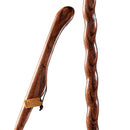 Brazos Twisted Oak Hitchhiker Handcrafted Walking Stick, 58-Inch, Red
