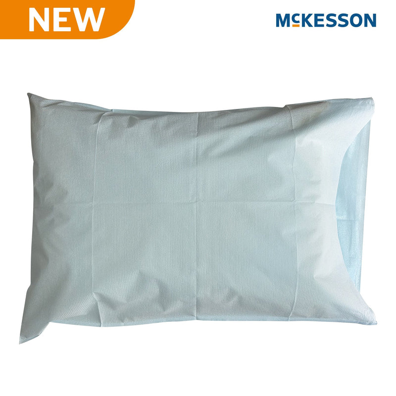 McKesson Brand McKesson Pillowcase, Disposable, Standard, Blue, Tissue/Poly, 30 x 21 Inch (100/CS) 