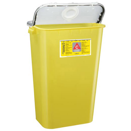 Bemis 11-Gallon Chemotherapy Container (6/Case)  Yellow
