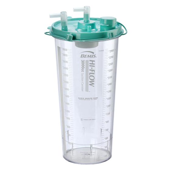 Bemis 3000cc Hi-Flow Suction Canister  Case of 36