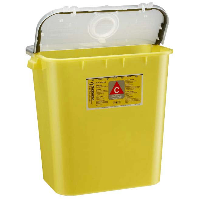 Bemis 8-Gallon Chemotherapy Container - Yellow