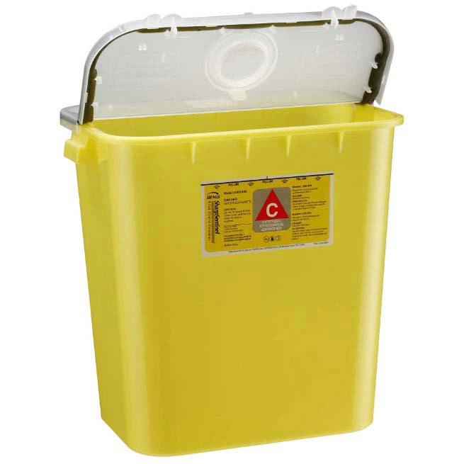 Bemis 8-Gallon Chemotherapy Container (10/Case)  Yellow