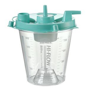 Bemis 800cc Hi-Flow Suction Canister  White Lid (70/Case)
