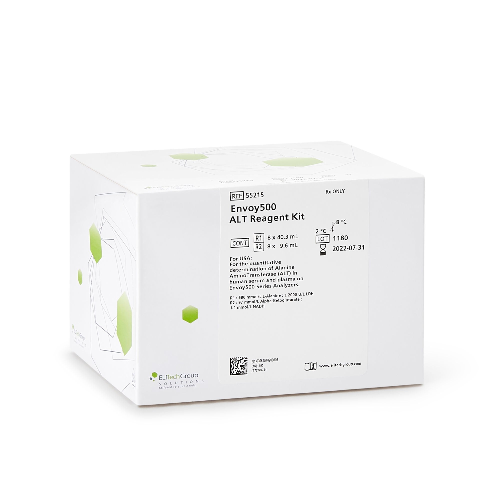 Envoy 500 Reagent Kit for use with Envoy 500 Chemistry System, ALT test (1200/KT) 