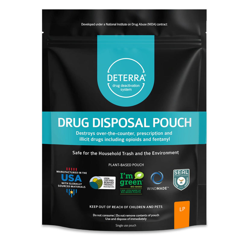 Deterra Drug Disposal Pouch for Disposal of Pharmaceuticals, Large (Case of 100)