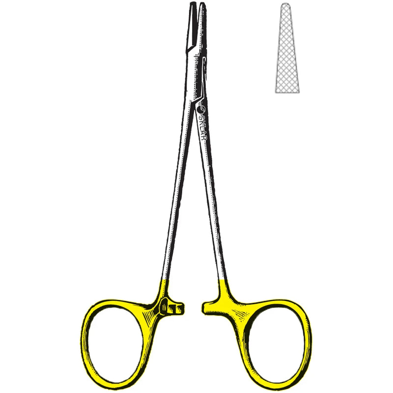Sklar TC Baby Webster / Halsey Needle Holder - 4-1/4", Serrated - 21-2241