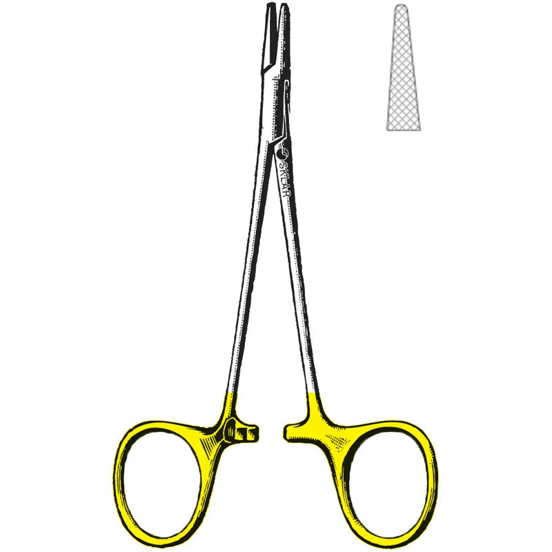 Sklar TC Baby Webster / Halsey Needle Holder - 4-1/4", Serrated - 21-2241 