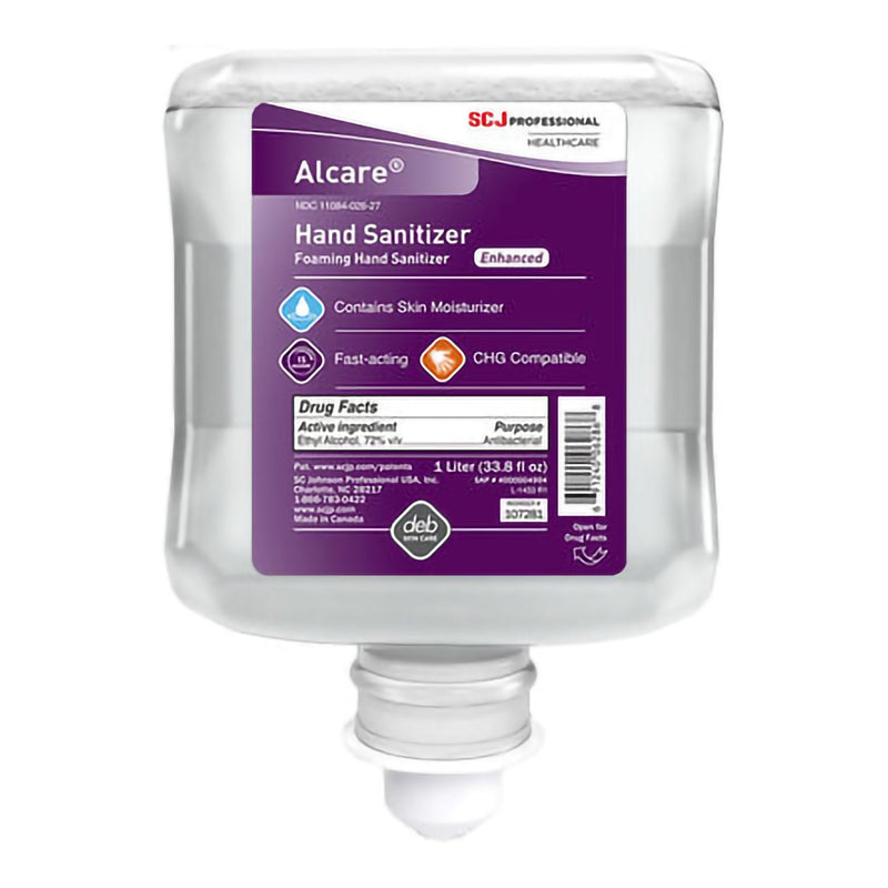 SC Johnson Professional USA Inc Hand Sanitizer Alcare Enhanced 1 Liter Ethyl Alcohol Foaming Dispenser Refill Bottle (6/CS) 