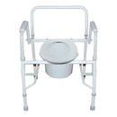 McKesson Brand McKesson Non-Folding Steel Frame Commode Chair, 13.75 in. Seat Width 